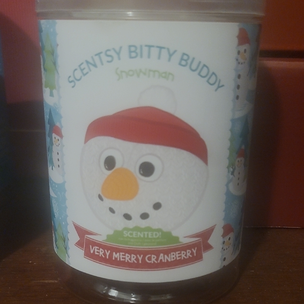 Scentsy Bitty Buddy Snowman - Very Merry Cranberry Scented